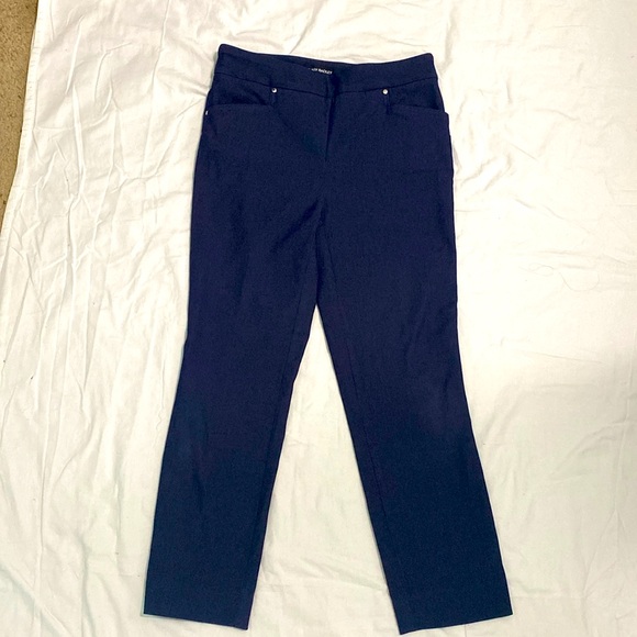 Hillary Radley Pants - Hillary Radley on ankle pants  pull on navy blue size Small